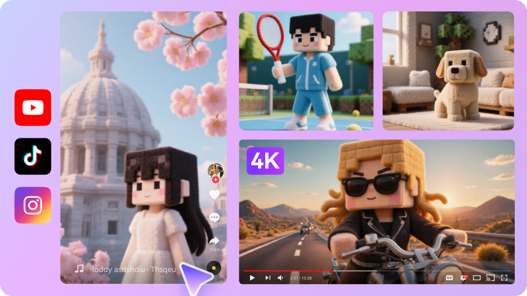 generate viral ai minecraft video