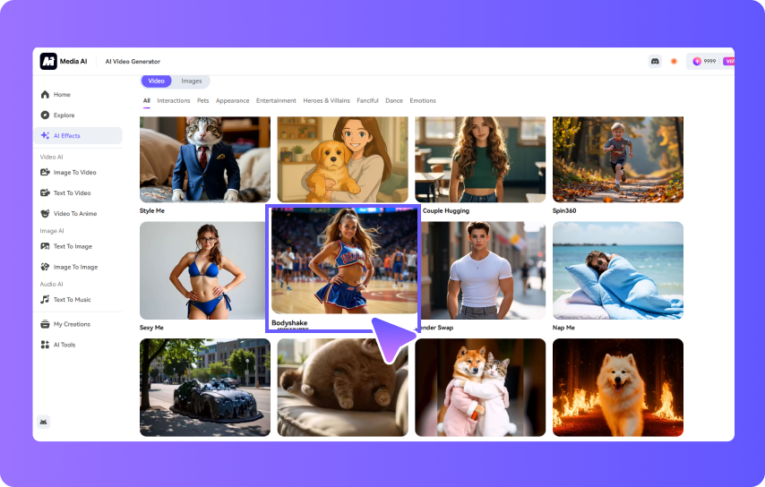 Go to Media.io AI Twerk Generator