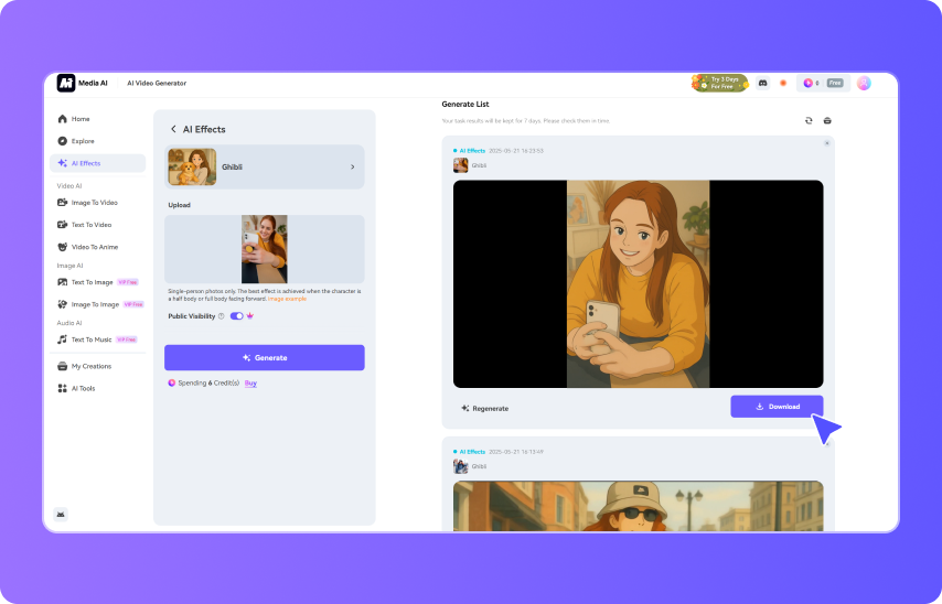 generate your ghibli ai filter photos