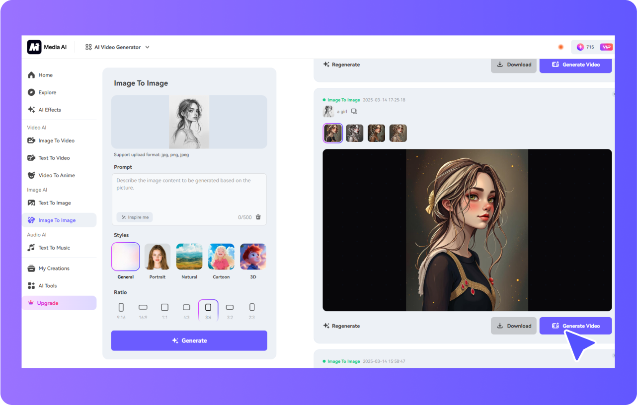 preview and download results