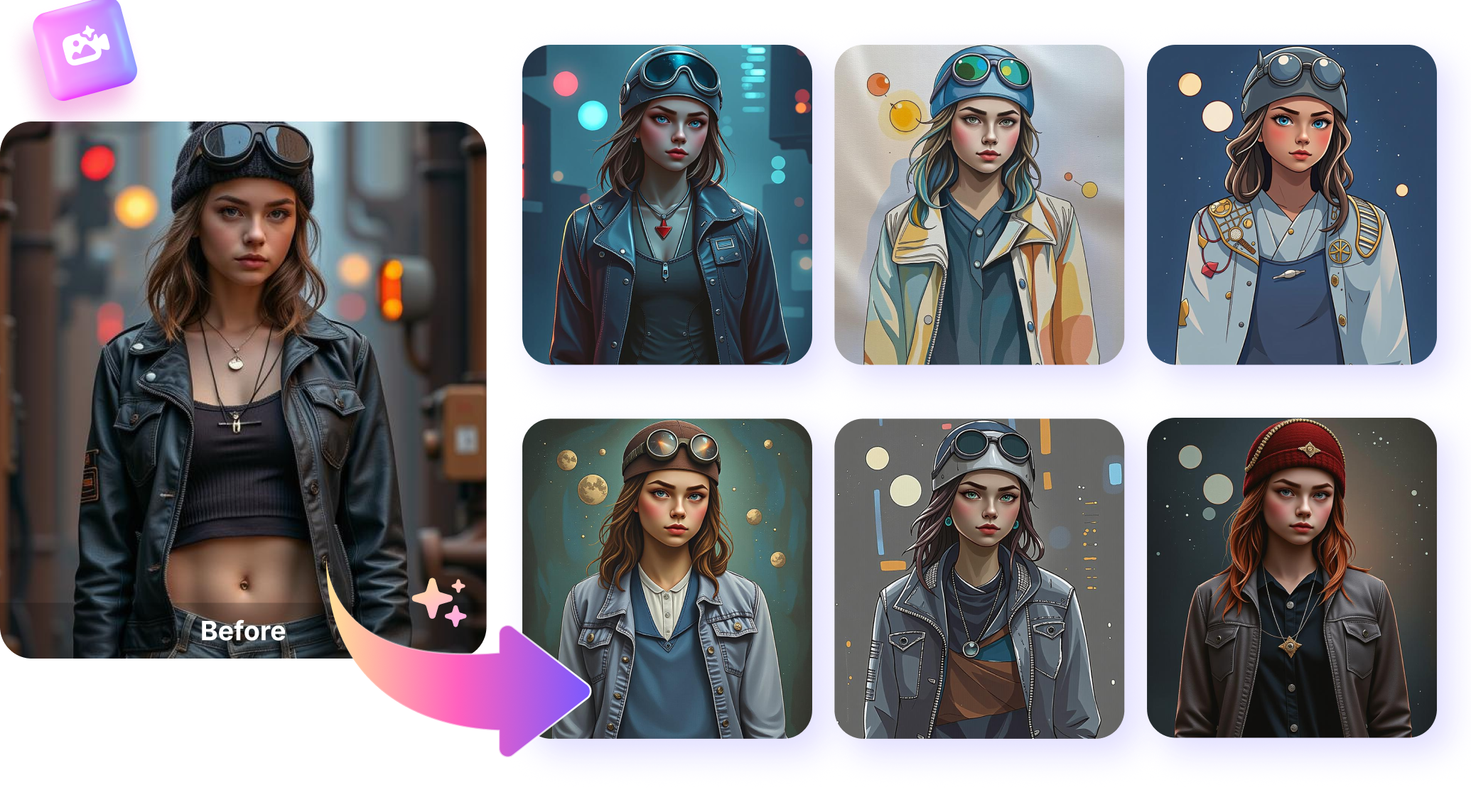 transfer image to any ai art style