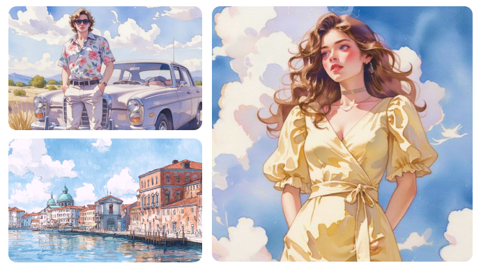 ai photo to watercolor painting generator